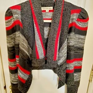 POOF Excellence cropped tri color sweater